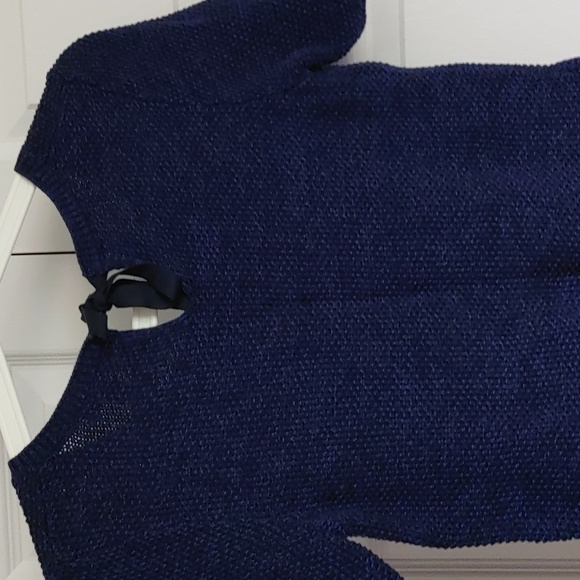 🌠3/$20🌠 Gap US S 100% Cotton Thick Knitted Style Top with Tie-Back Closure - Picture 2 of 7